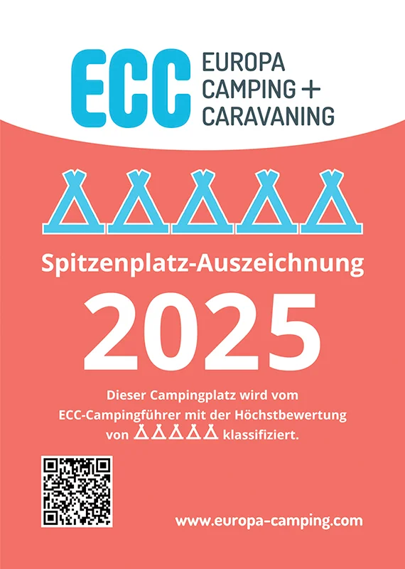 ECC nagrada za vrhunski kamp 2025 Najviša ECC ocjena za kamp – 5 šatora, 2025. godina